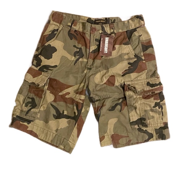 Men's Camouflage Cargo Shorts - Picture 1 of 2